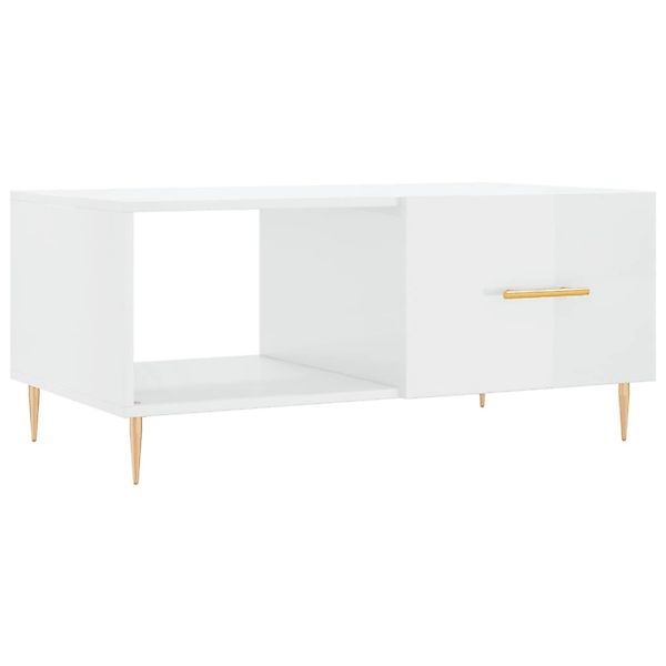 vidaXL Couchtisch Hochglanz-Weiß 90x50x40 cm Holzwerkstoff 829198 günstig online kaufen