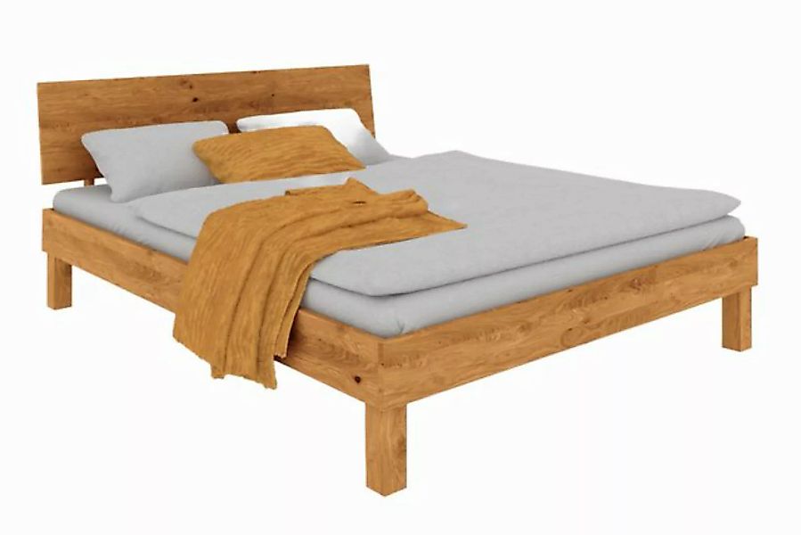 byoak Bett VIGO 200 x 210 aus Massivholz, mit Holzkopfteil, Naturgeölt günstig online kaufen