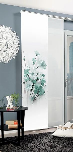 HOME WOHNIDEEN Schiebegardine »LOTUS«, (1 St.), Schiebewand Seidenoptik, Di günstig online kaufen