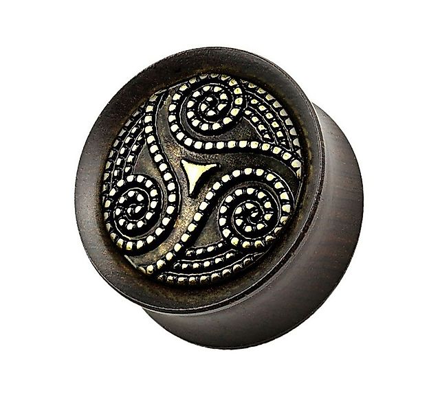 Taffstyle Plug Piercing Organic Sattel Holz Schwarz Tribal, Ohr Plug Flesh günstig online kaufen