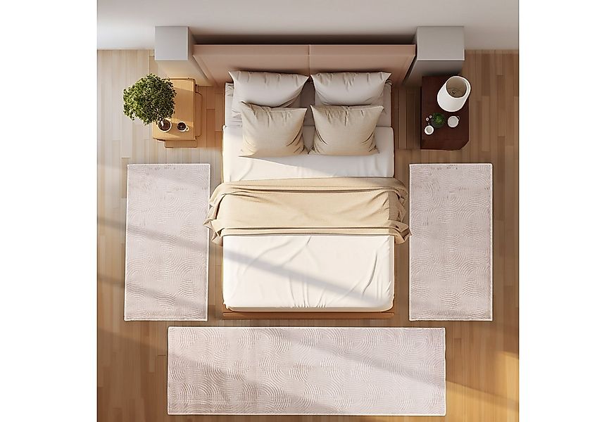 SIMPEX24 Kurzflor-Bettumrandung Skandinavisches Boho Muster, Höhe 12 mm, (B günstig online kaufen