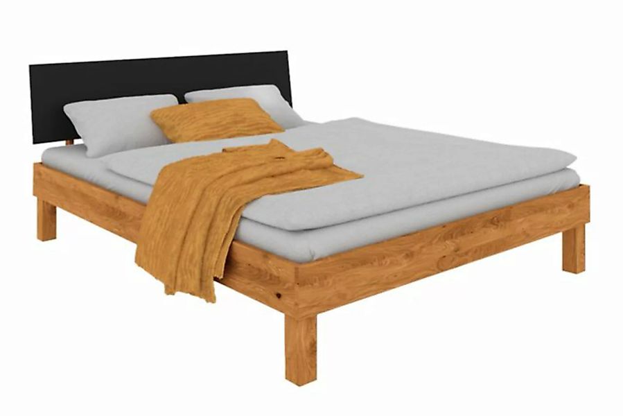 byoak Bett VIGO 200 x 210 aus Massivholz, mit MDF-kopfteil, Naturgeölt günstig online kaufen