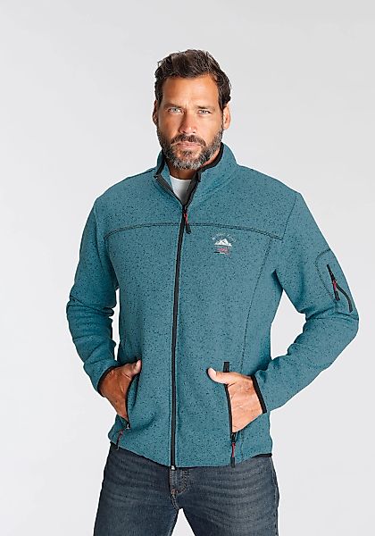 Mans World Strickfleecejacke, für die Übergangszeit, mit Reißverschlusstasc günstig online kaufen