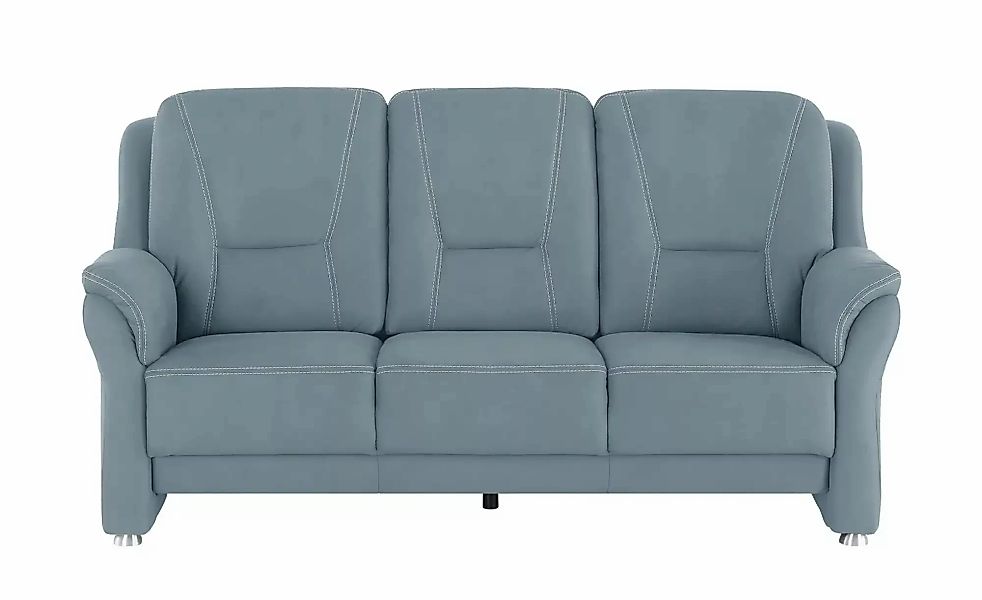 Sofa 3-sitzig aus Mikrofaser Wilma ¦ blau ¦ Maße (cm): B: 198 H: 100 T: 89. günstig online kaufen