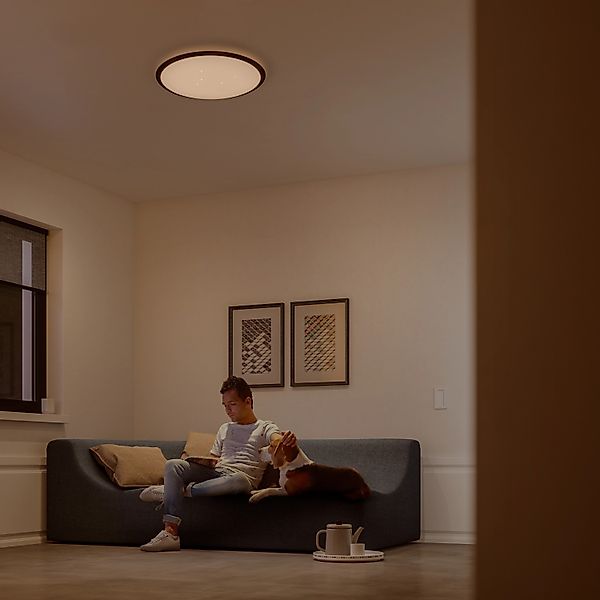 Philips LED-Deckenleuchte Cavanal Weiß rund Ø 38,6 cm günstig online kaufen