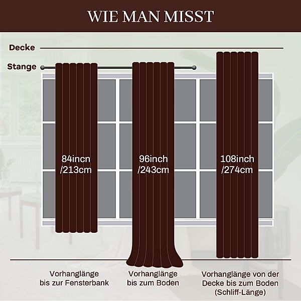 BTTO V&G Verdunkelungsvorhang Gardinen-Sets 2St, Samt günstig online kaufen