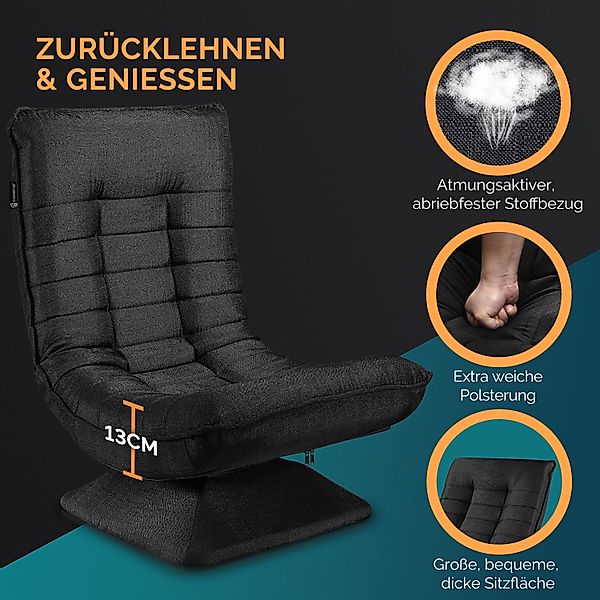 Casaria Relaxsessel verstellbare Lehne Drehbar Klappbar günstig online kaufen