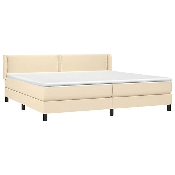 vidaXL Boxspringbett mit Matratze Creme 200x200 cm Stoff 3129662 günstig online kaufen