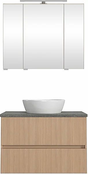 welltime Badmöbel-Set »80 cm breit, Badmöbel mit LED-Beleuchtung«, Held Möb günstig online kaufen