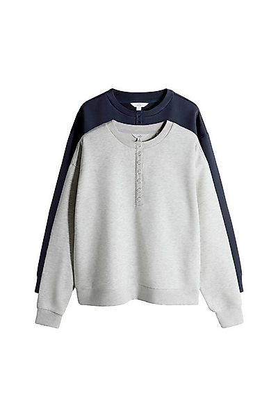 The Set Sweater The Set Henley-Sweatshirts, 2er-Pack (2-tlg) günstig online kaufen