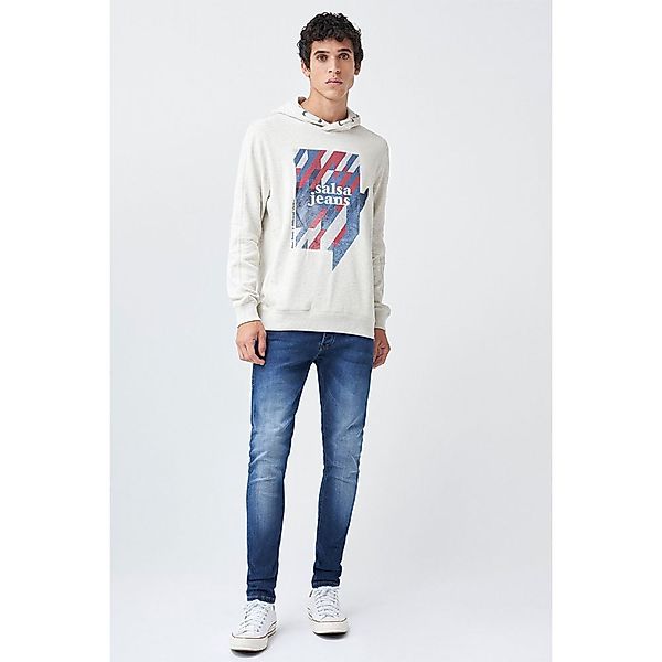 Salsa Jeans 125541-000 / Slim Branding Kapuzenpullover M White günstig online kaufen