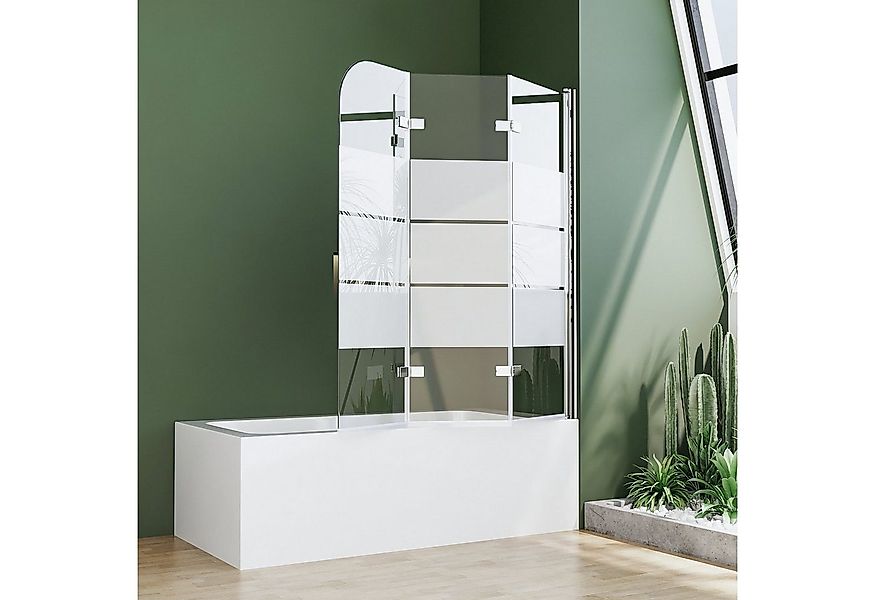 Boromal Badewannenfaltwand Duschwand für Badewanne 3-teilig Badewannenaufsa günstig online kaufen