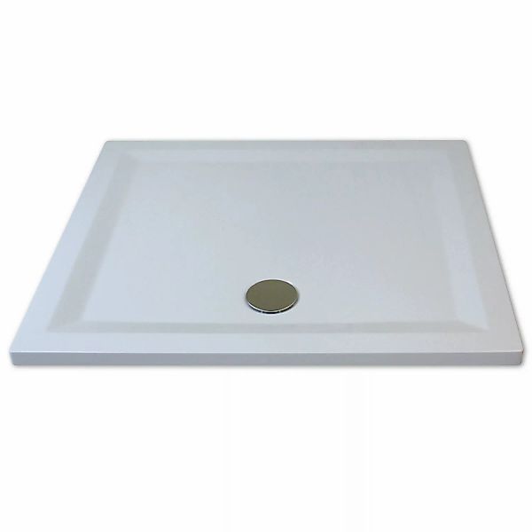Breuer Duschwanne Extraflach Flat Line Design Rechteck 90 cm x 75 cm Weiß günstig online kaufen