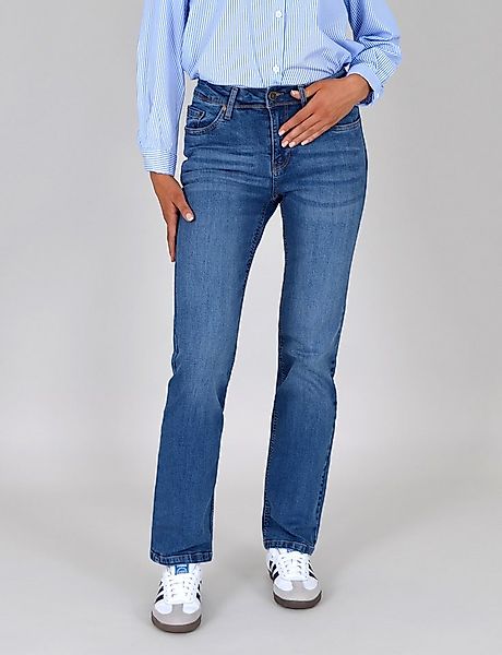 ESRA Straight-Jeans Stretch-Jeans Damen High Waist Jeans Straight Leg Hose günstig online kaufen