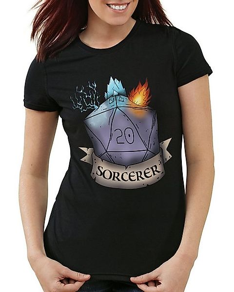 style3 T-Shirt Würfel Sourcerer dungeon and tabletop dragons d20 pen paper günstig online kaufen