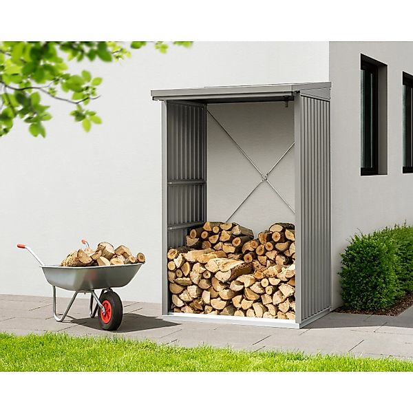 Hörmann Kaminholzregal Trend-V Typ 1 aus Metall RAL9007 Graualuminium günstig online kaufen
