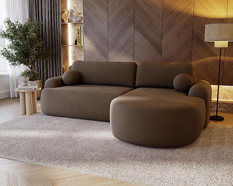 Compleo Ecksofa boucle mit breiter Ottomane günstig online kaufen