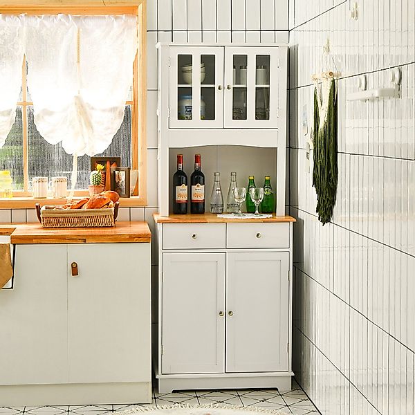 COSTWAY Küchenbuffet Küchenschrank Hochschrank mit Schubladen, günstig online kaufen