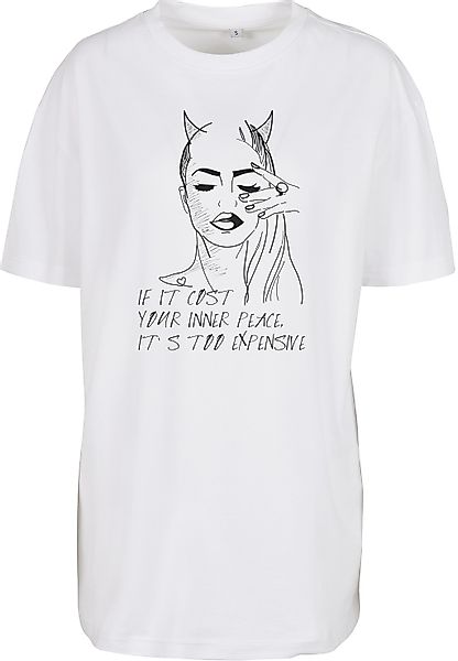 MisterTee Kurzarmshirt "MisterTee Damen Ladies Inner Peace Sign", (1 tlg.) günstig online kaufen