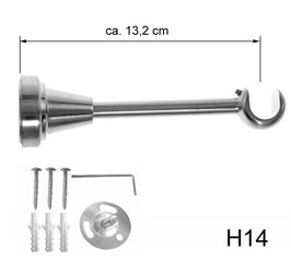 BASIT Gardinenstange Rohr Edelstahloptik 16 mm günstig online kaufen