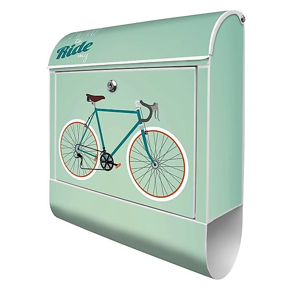 Banjado Design Briefkasten Weiß Pulverbeschichtet 39x47x14cm 2 Schlüssel Mi günstig online kaufen