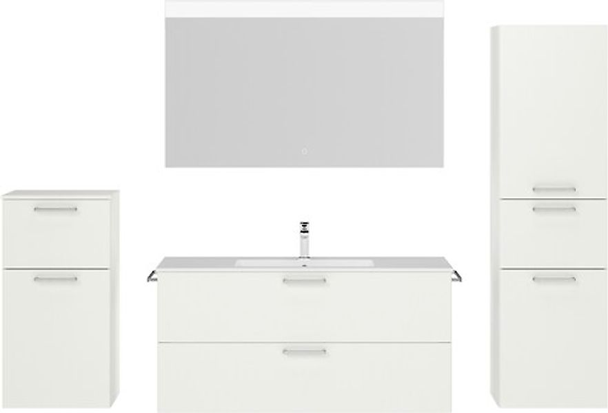 nobilia® Badmöbel-Set »Tolvina« vormontiert, mit Soft-Close, 4 Stk. tlg. günstig online kaufen