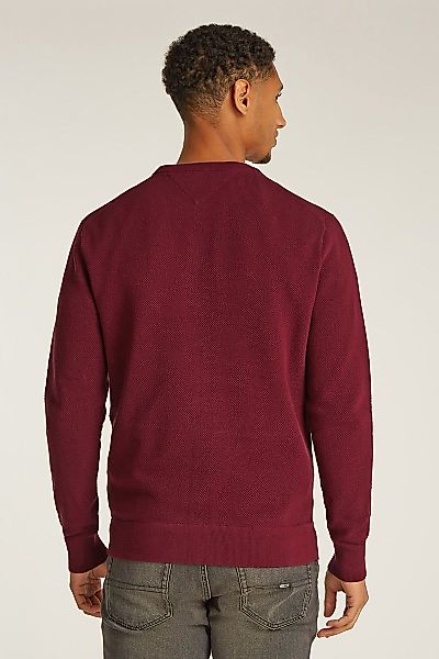 Tommy Hilfiger Structure Pullover Bordeaux Rot - Größe XXL günstig online kaufen