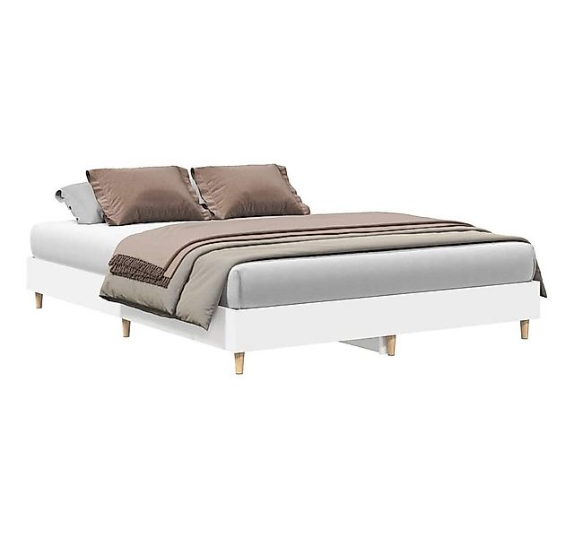 vidaXL Bett Bettgestell ohne Matratze Weiß 140x200 cm Holzwerkstoff günstig online kaufen