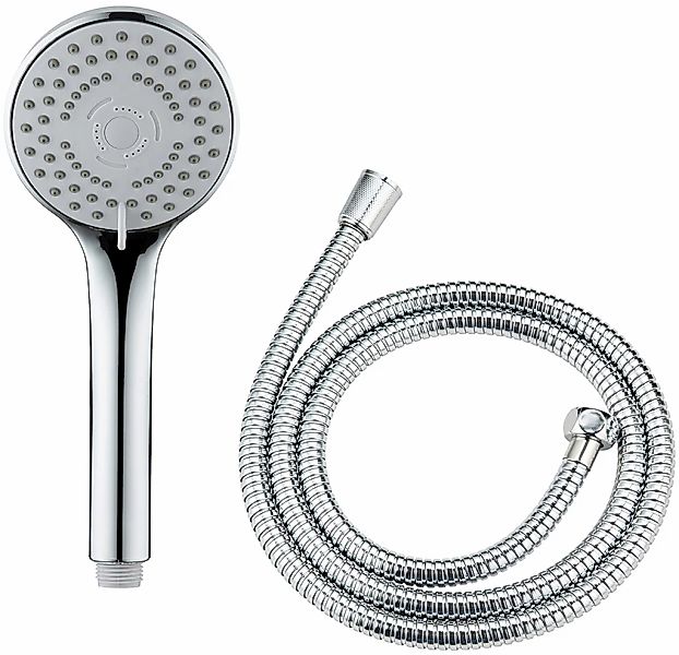 WENKO Handbrause "Modell Basic Line Duschkopf Set" 2 Stk. tlg. klassischer günstig online kaufen