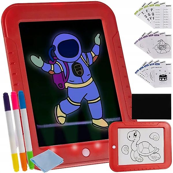KRUZZEL Zaubertafel Fluoreszierendes Kinder-Zeichenbrett mit LED-Beleuchtun günstig online kaufen