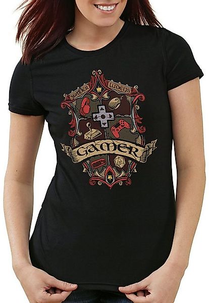 style3 T-Shirt Gamer Wappen spieleabend gesellschaftsspiel günstig online kaufen