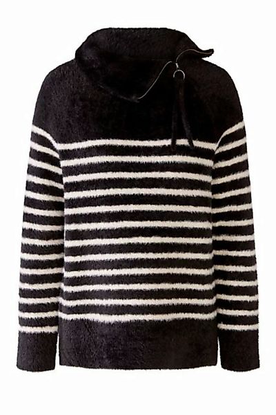 Oui Strickpullover Oui Damen Pullover flauschig - schwarz (1-tlg) günstig online kaufen