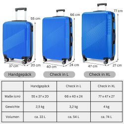 Frentree Koffer Robuster Reisekoffer, 4 Rollen, günstig online kaufen