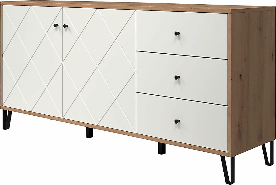 Places of Style Sideboard "Tarragona", Sideboard, 2 Türen, 3 Schubkasten & günstig online kaufen