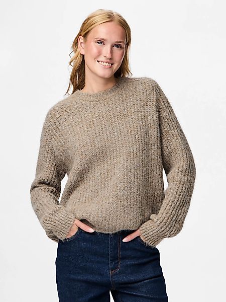 pieces Strickpullover "PCCLEO LS O-NECK CHUNKY KNIT NOOS BC" günstig online kaufen