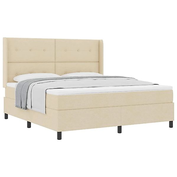 vidaXL Boxspringbett mit Matratze Creme 180 x 200 cm Stoff 3341663 günstig online kaufen