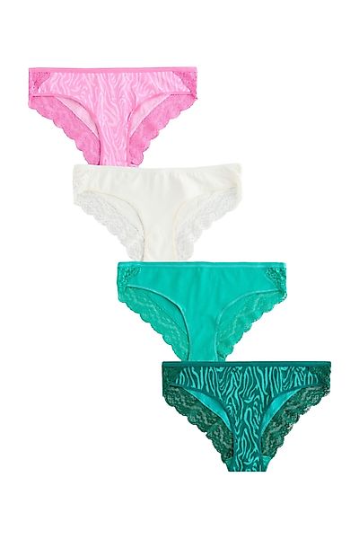 Next Bikinislip Spitzenslips im 4er-Pack, Bikini günstig online kaufen