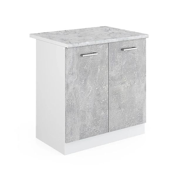 Vicco Spülenunterschrank R-Line Küchenunterschrank für die Spüle Beton/Weiß günstig online kaufen