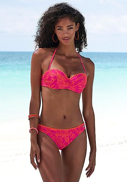 Venice Beach Bügel-Bandeau-Bikini "Kensi", mit kontrasfarbener Häkelkante günstig online kaufen