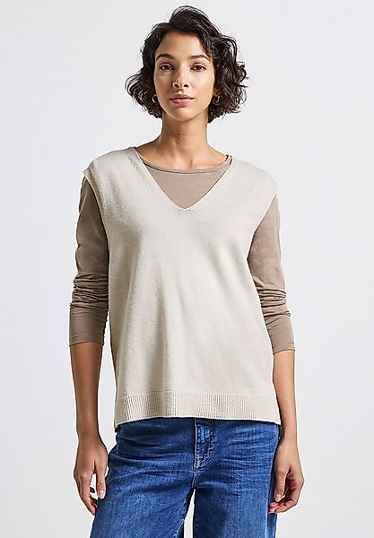 STREET ONE Kurzarmpullover aus softem Materialmix günstig online kaufen