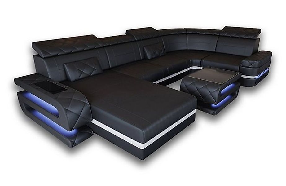 Sofa Dreams Wohnlandschaft Bologna U Form Leder, 6-Sitzer, Couch, opt. Schl günstig online kaufen