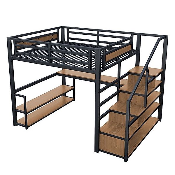 STILVORA Hochbett Metallbett 140×200 Jugendbett mit Schreibtisch,Kinderbett günstig online kaufen
