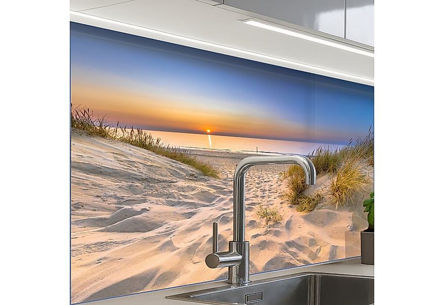 KitchenYeah Küchenrückwand selbstklebend Düne - Sonnenuntergang - Horizont günstig online kaufen