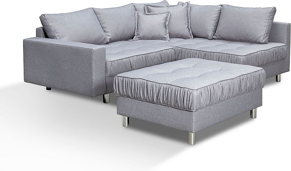 COLLECTION AB Ecksofa »Cannes L-Form«, mit Hocker, inkl. Schlaffunktion günstig online kaufen