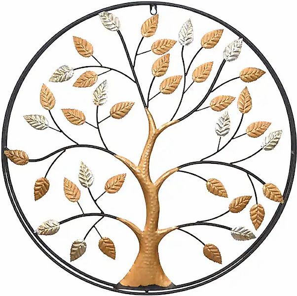 HOFMANN LIVING AND MORE Wanddekoobjekt »Wanddekoration« Baum aus Metall, mi günstig online kaufen