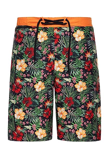 KingKerosin Badeshorts Hibiskus mit floralem Print günstig online kaufen
