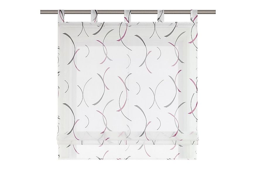 Joyswahl Raffrollo geometrische Ästhetik, mit Schlaufen, runde Klammern und günstig online kaufen