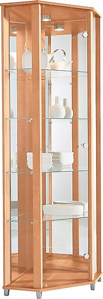 fif möbel Eckvitrine »TRIO Höhe ca. 172 cm, ink. Beleuchtung«, Eckvitrine/G günstig online kaufen