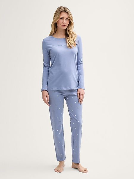 TOM TAILOR Sweatpants Pyjama-Set mit Punktemuster günstig online kaufen