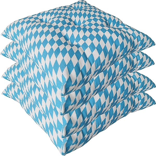NYVI Stuhlkissen Sitzkissen Genua 4er Set - Dekokissen Sitzauflage für Indo günstig online kaufen